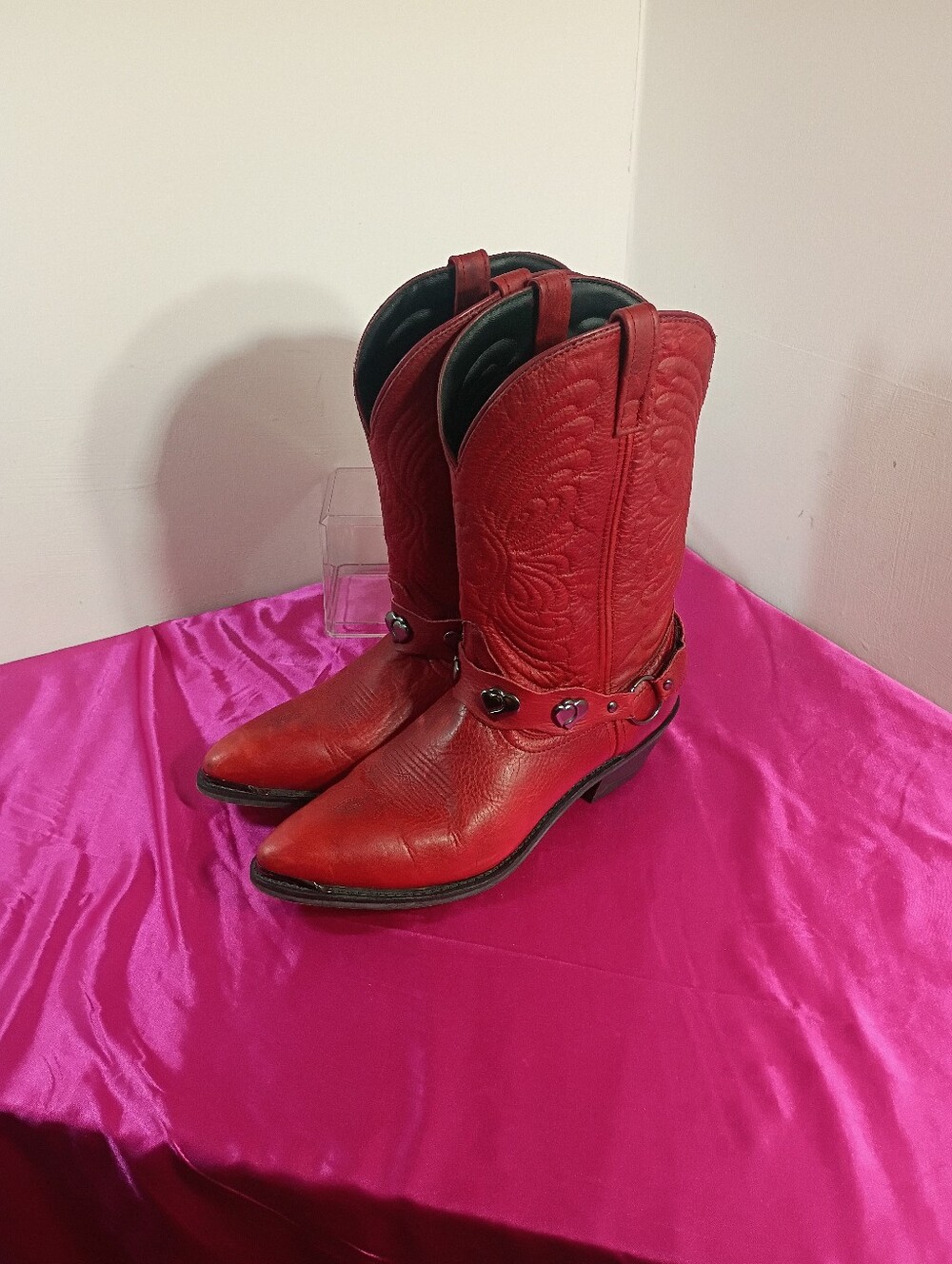Masterson Roper RB7483 Women’s Red Leather Western Cowboy Boots, US Size 11